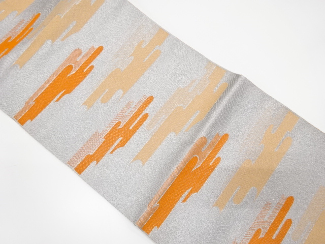 アンティーク　ヱ霞模様織り出し名古屋帯（着用可）